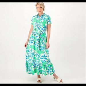 Studio Park x Amy Stran Regular Floral Maxi Shirtdress S NWT in packaging